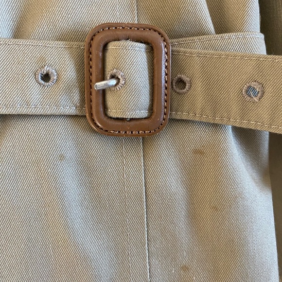 Unique Vintage Burberry Tan Trench Coat w/ Removable Wool Liner Sz 10 XXLong - Picture 15 of 15